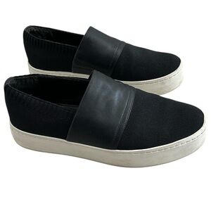 Vince Ward Pull On Shoes Knit Leather Slip On Platform‎ Womens 9 Casual